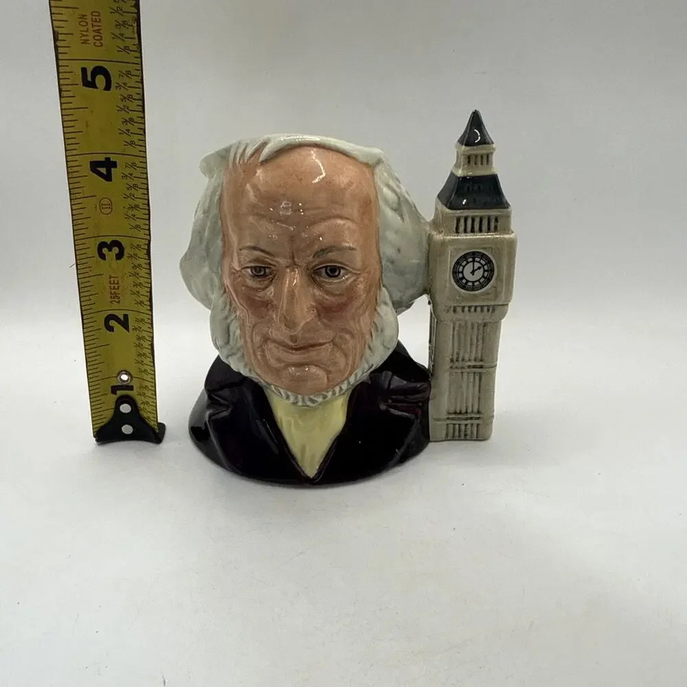 Royal Doulton John Doulton D6656 Toby Mug Jug Big Ben Handle 1980 *